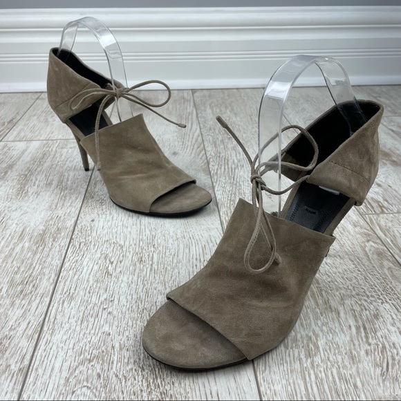 Alexander Wang Shoes - Alexander Wang 40 suede leather tie up nude tan heels sandals